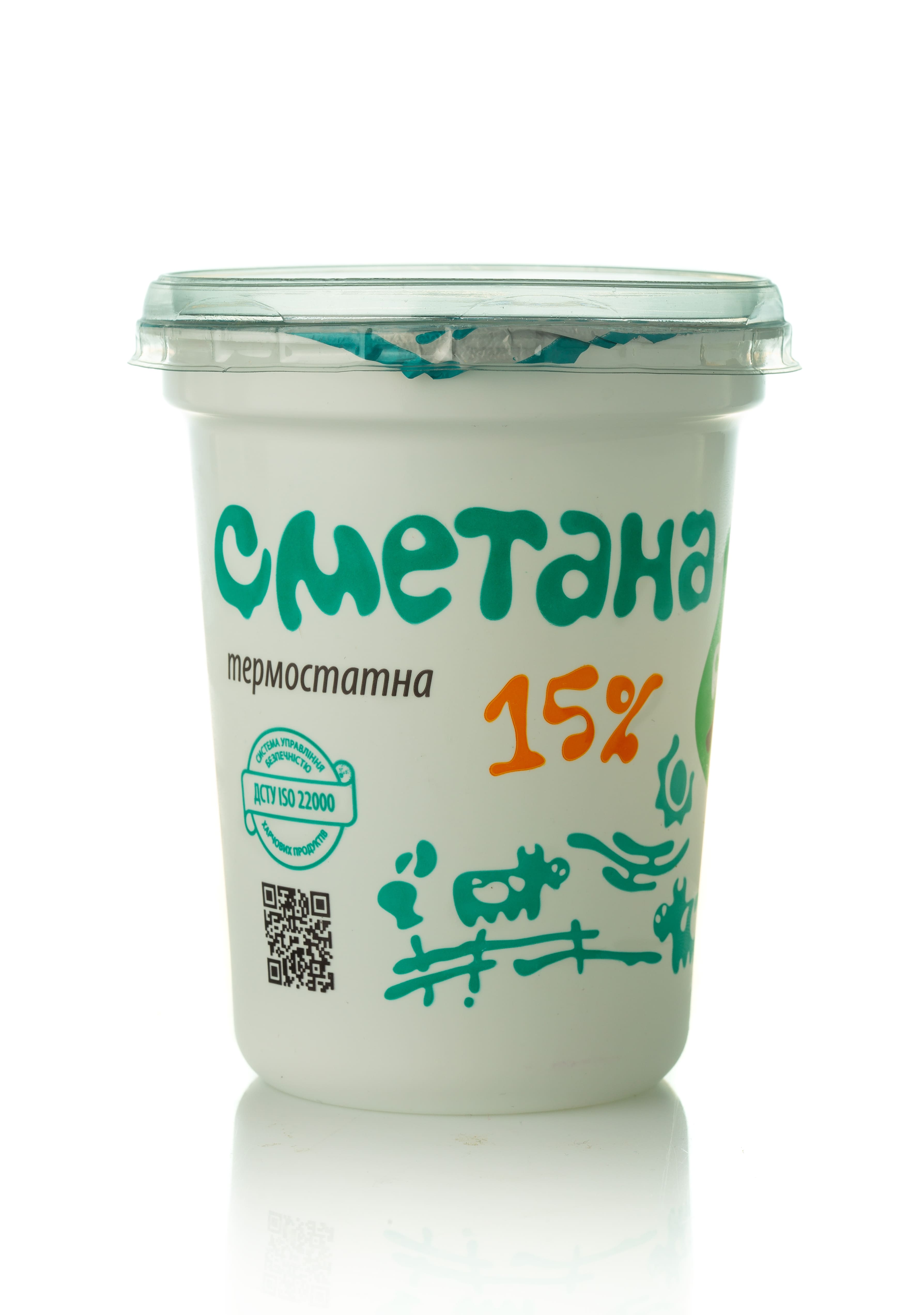 Сметана термостатна ВІЛЛА МІЛК, 15%, 400г